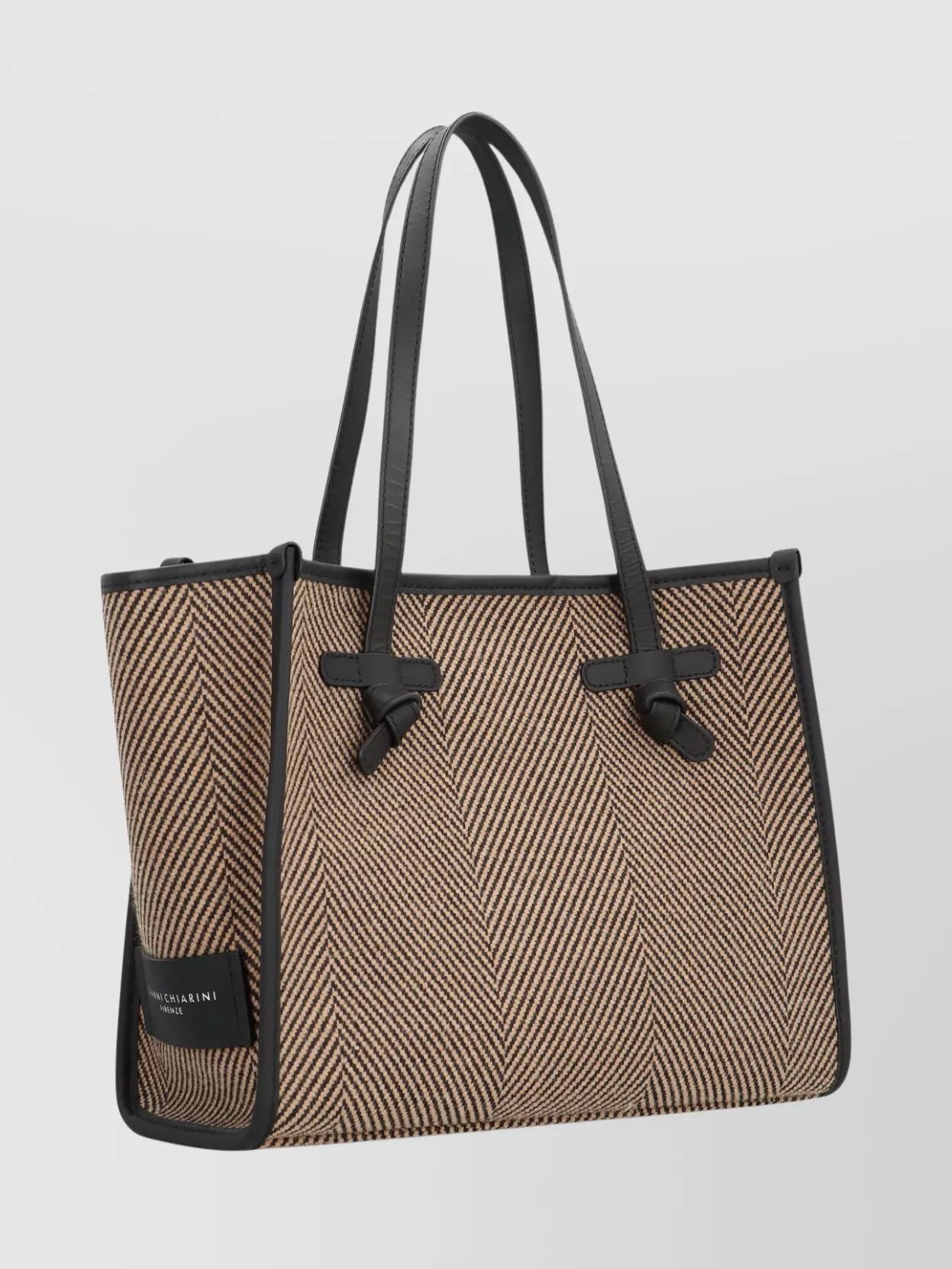 Gianni Chiarini Chevron Pattern Leather Tote Bag