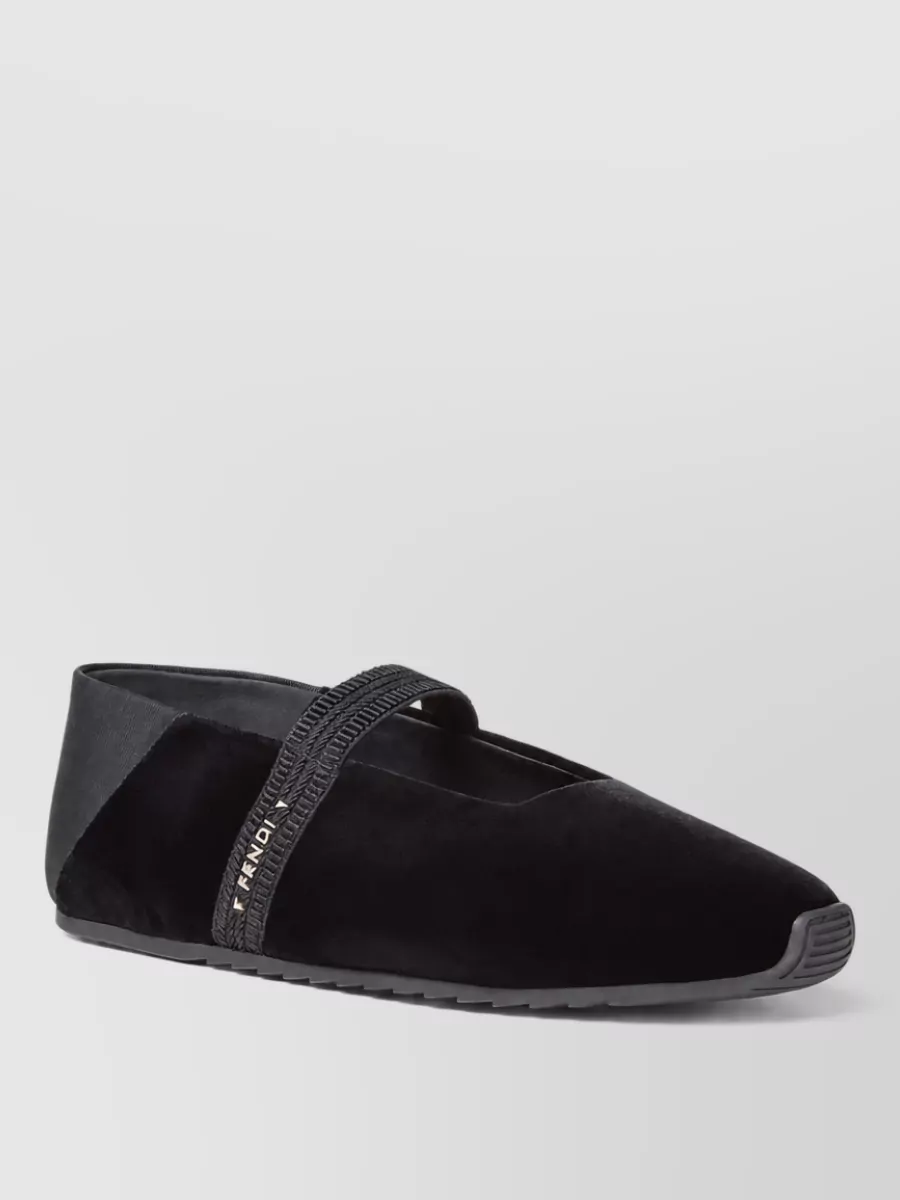 Fendi Square Toe Slippers