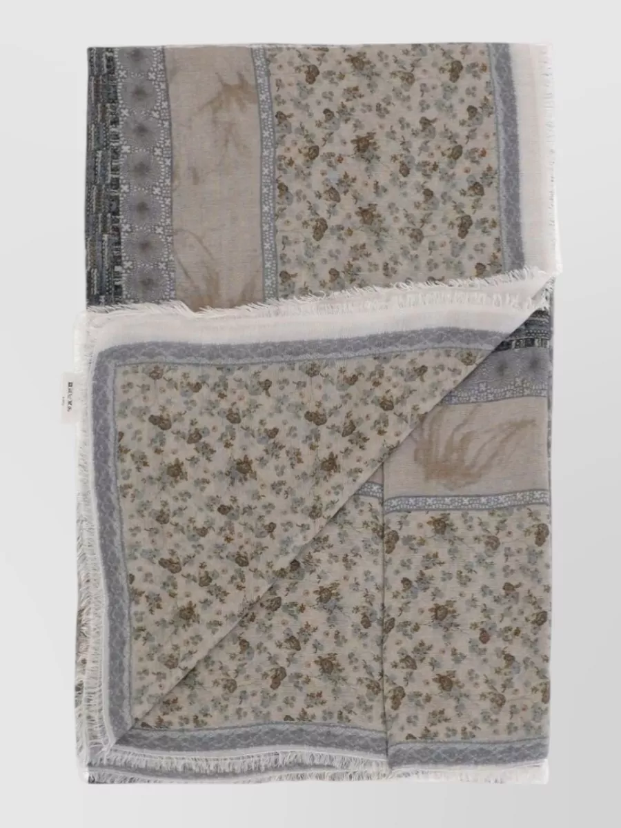 Faliero Sarti Cashmere Floral-Print Scarf