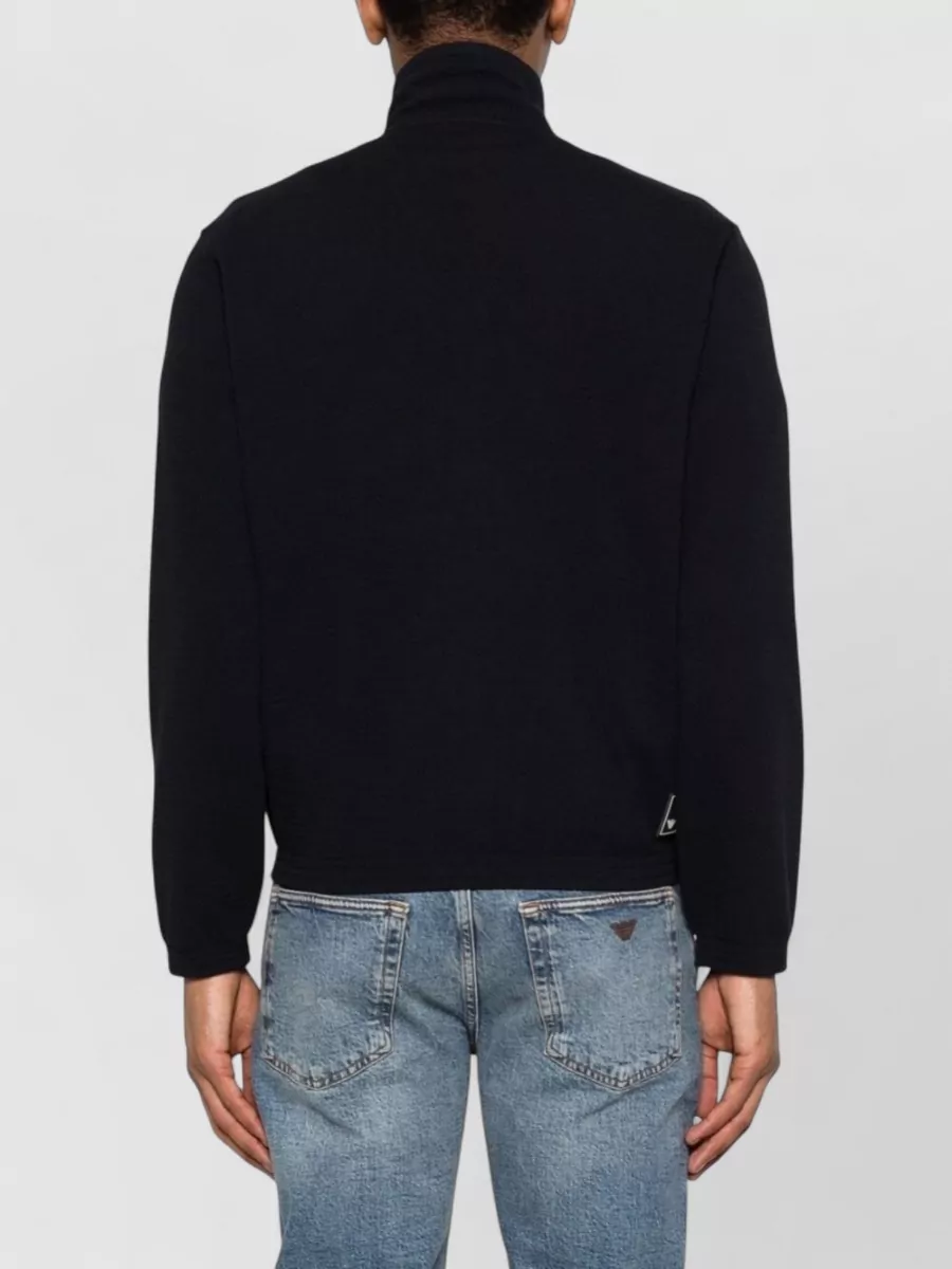Emporio Armani Textured High Neck Lightweight Jacket