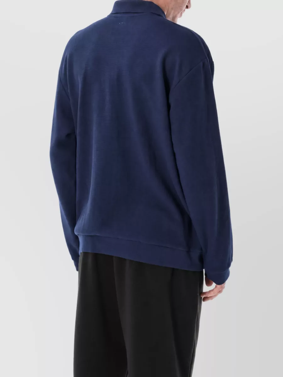 Adidas Originals Textured Long Sleeve Polo Shirt