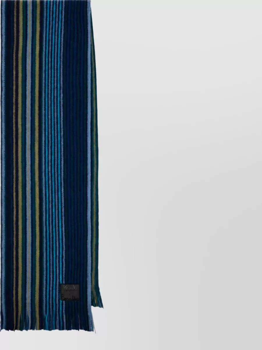 Paul Smith striped wool scarf