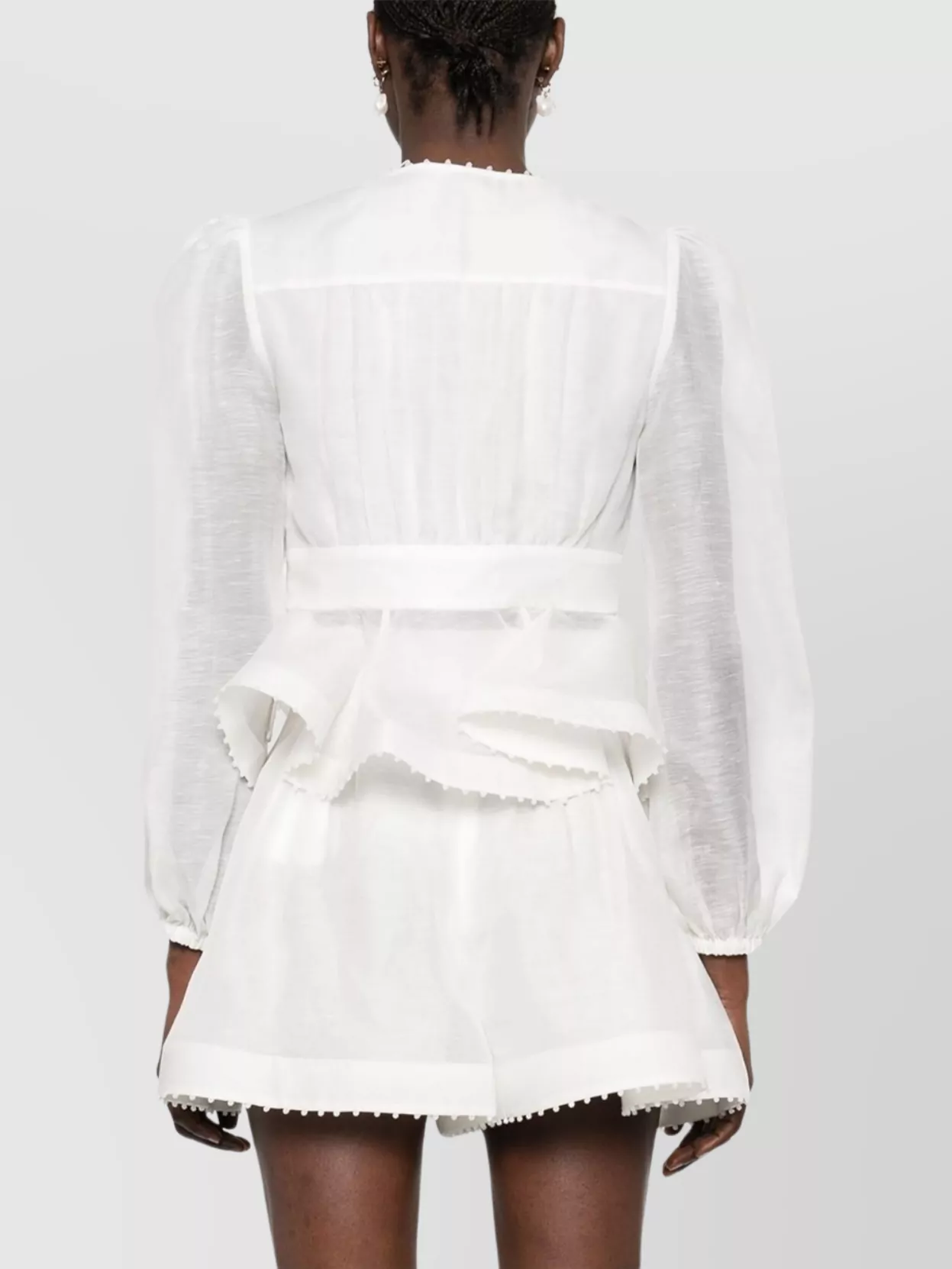 Zimmermann Dawning Beaded V-neck Blouse
