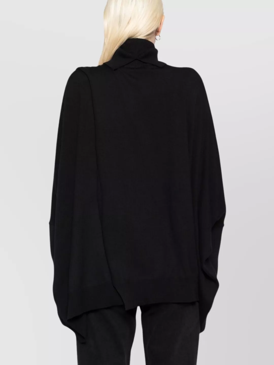 Junya Watanabe High Neck Knit Sweater In Metallic