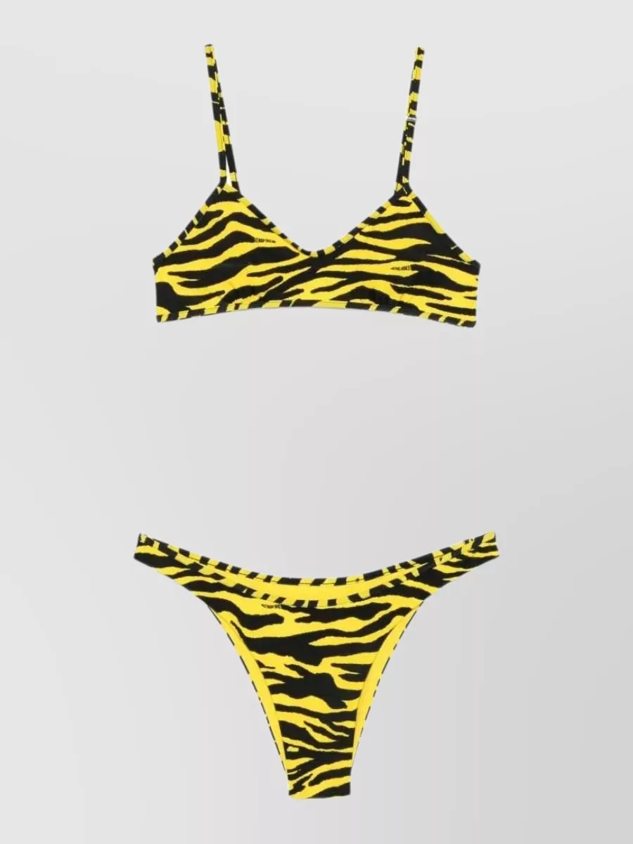 The Attico zebra-print bikini