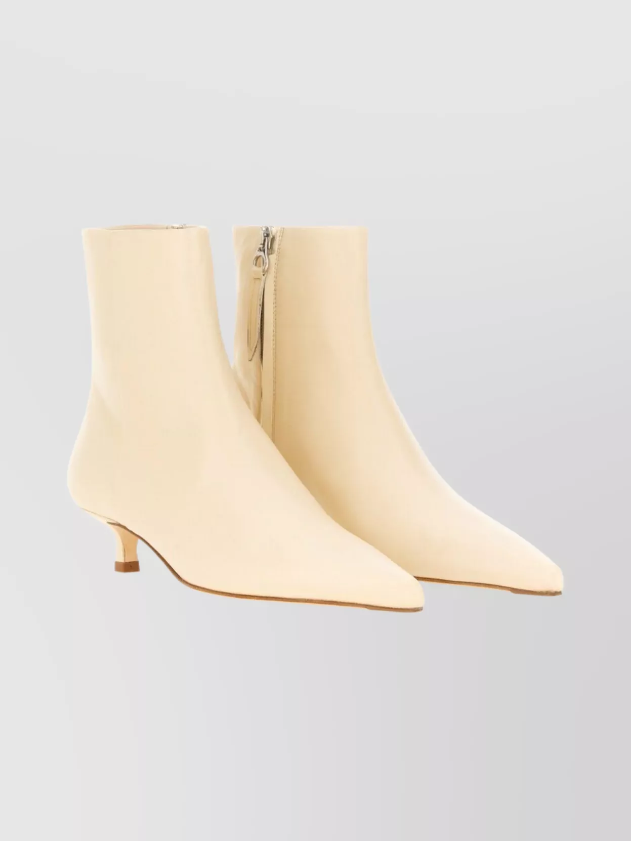 Aeyde Sophisticated Ankle Boots Kitten Heel In Neutral