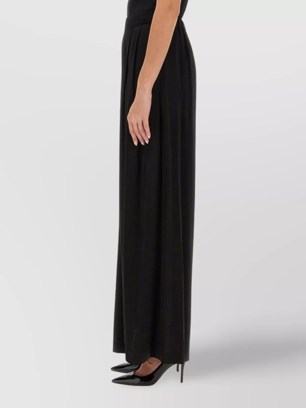Fabiana Filippi Wide Leg Trousers With Pleated Front