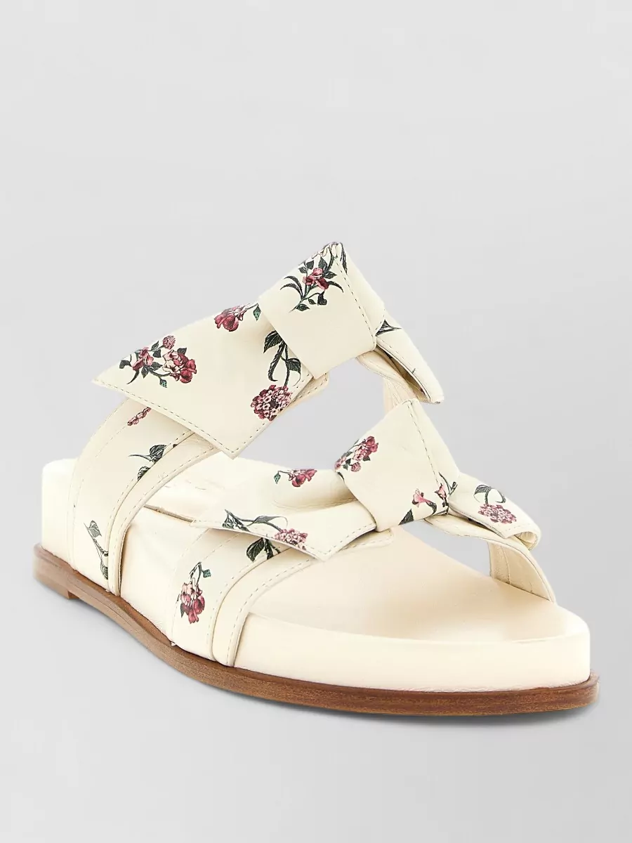 Alexandre Birman leather floral-print flat sandals