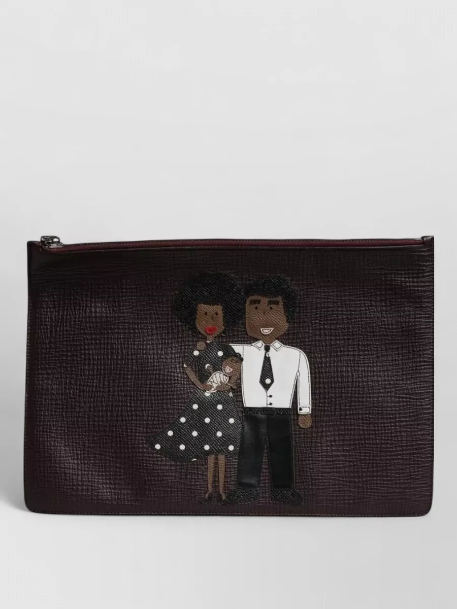 Dolce&Gabbana Leather Embellished Clutch Bag