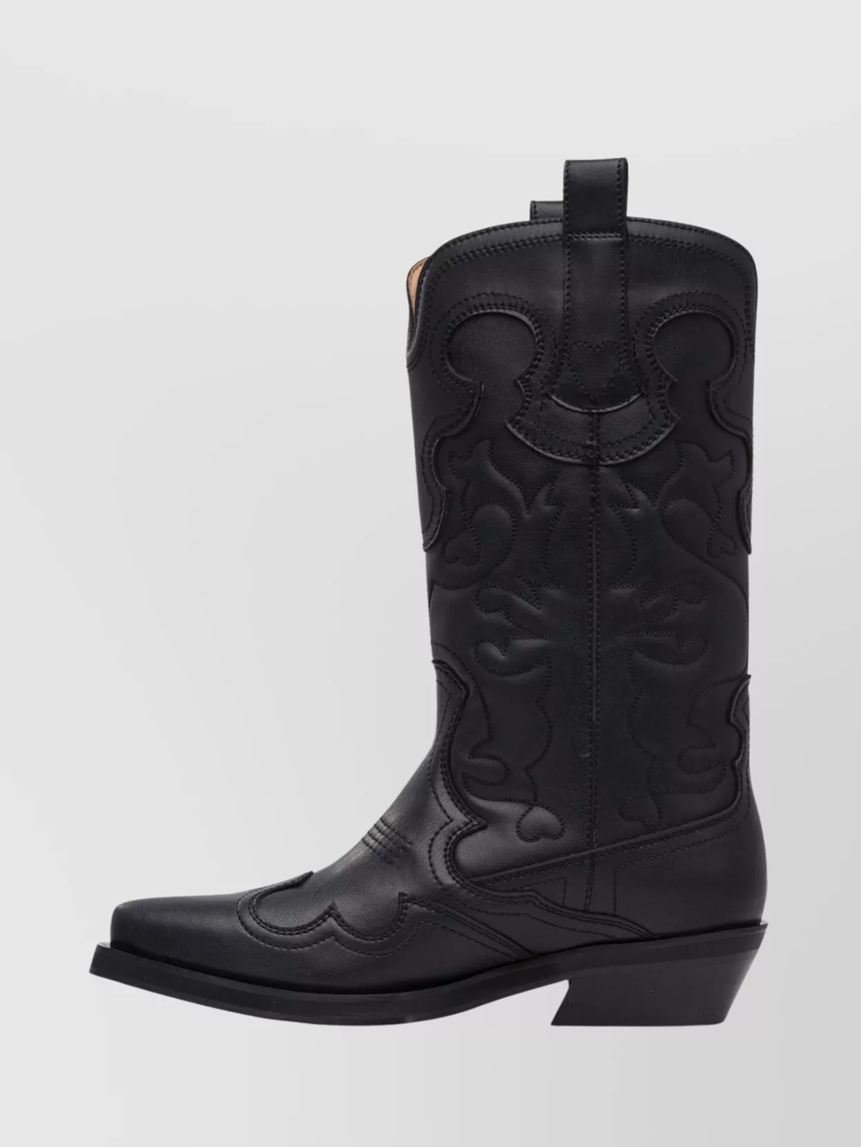 Ganni Embroidered Western Boots Women