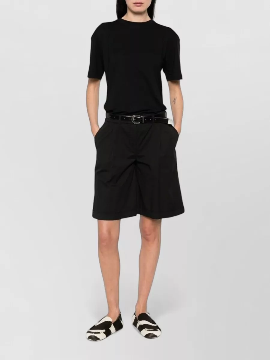 Via Masini 80 Pleated Knee-Length Bermuda Shorts