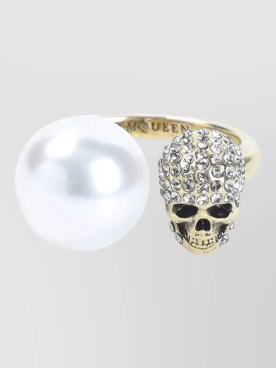 Alexander Mcqueen Brass Skull Ring