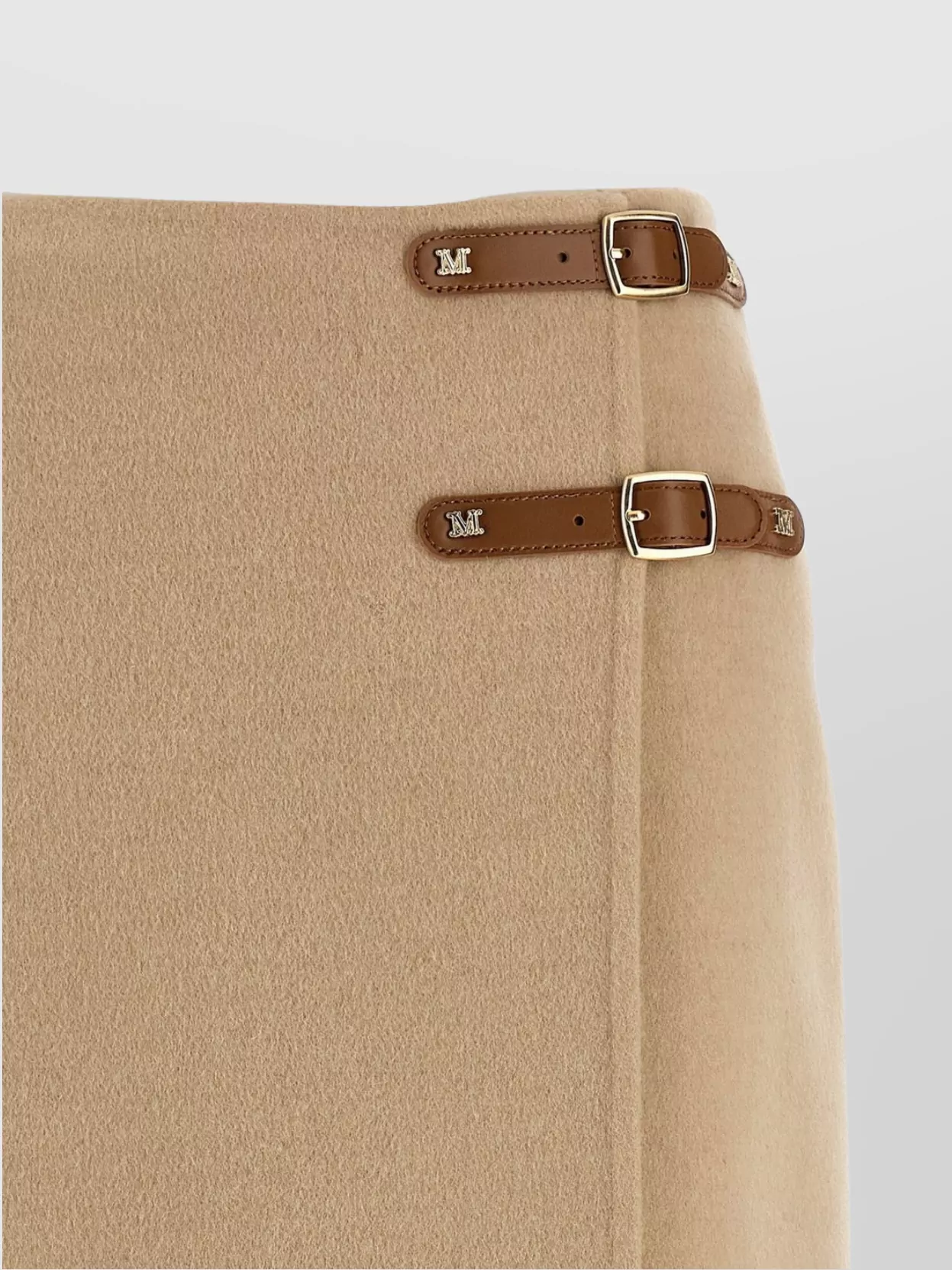 Max Mara High Waist Skirt Featuring Buckle Accents