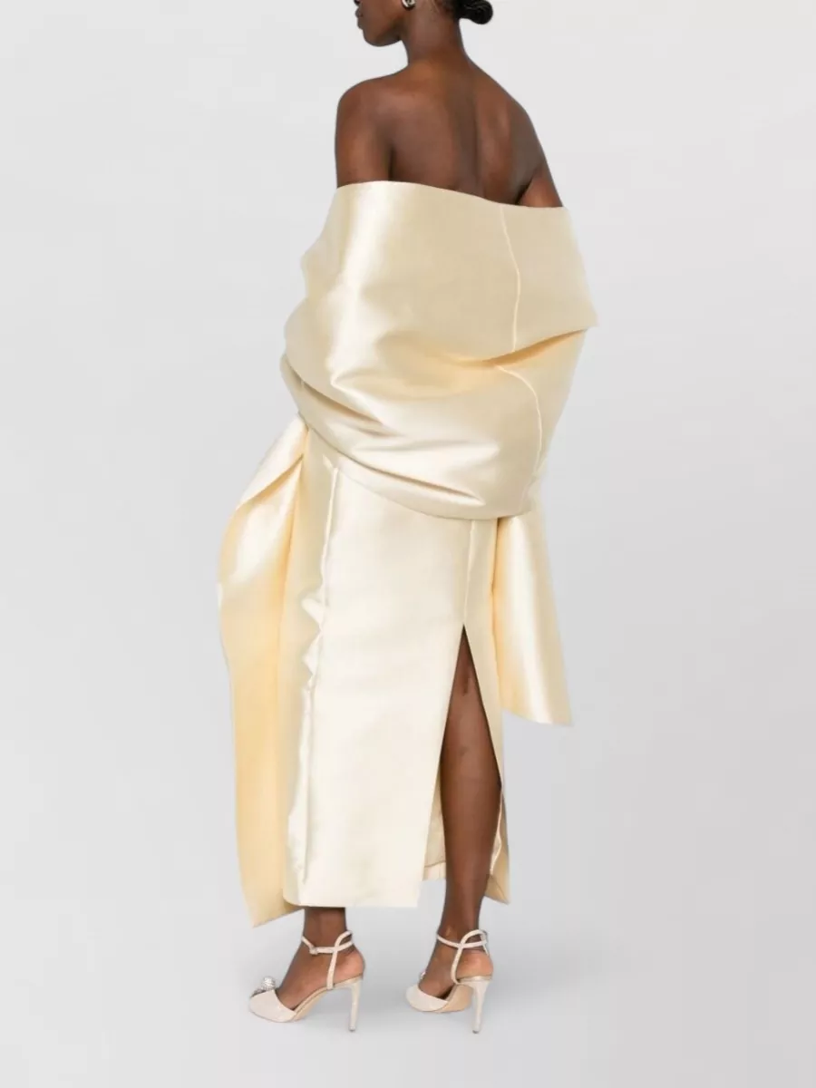 Solace London Strapless Midi Dress