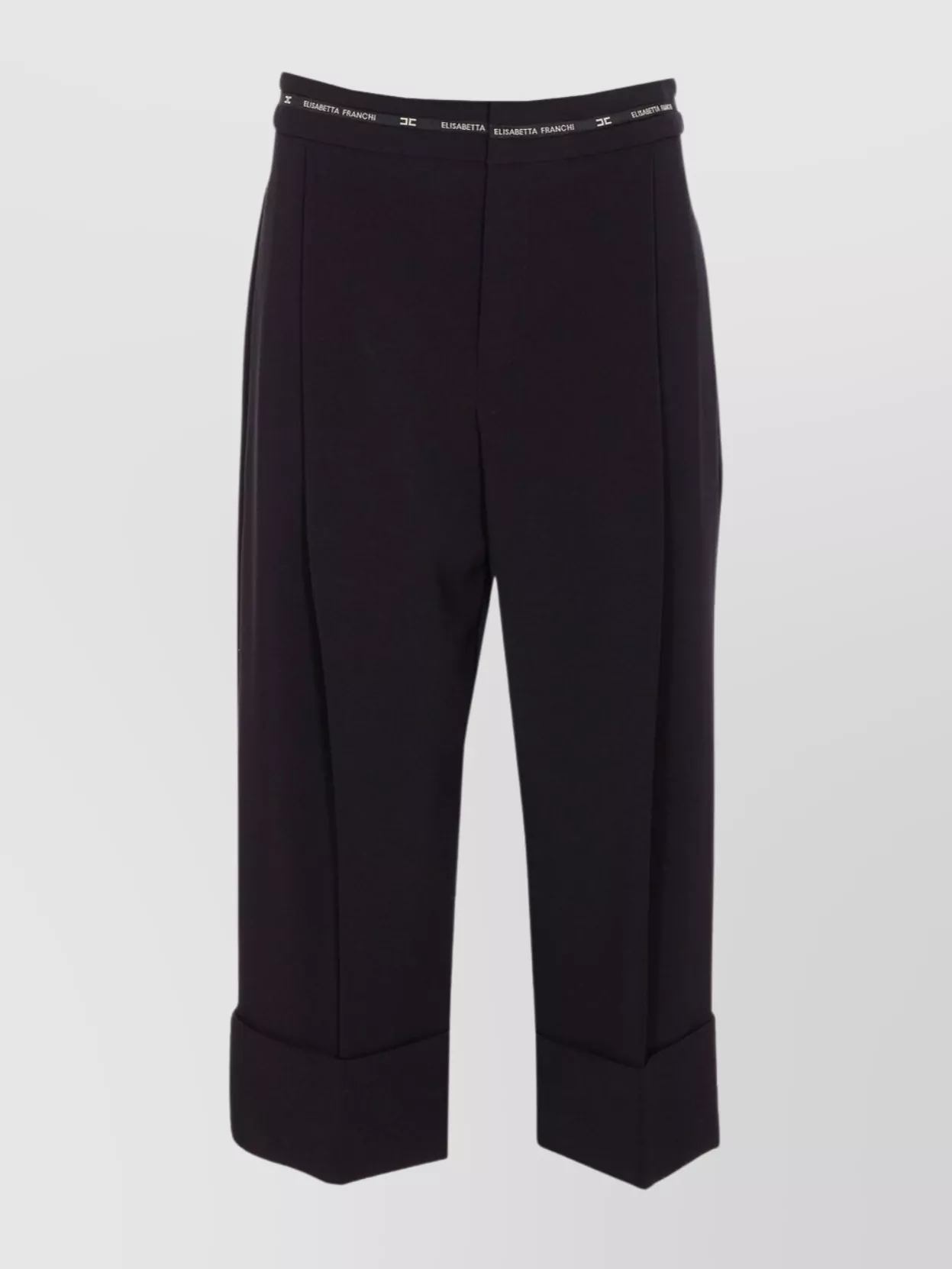 Elisabetta Franchi Tailored Wide Leg Cropped Trousers