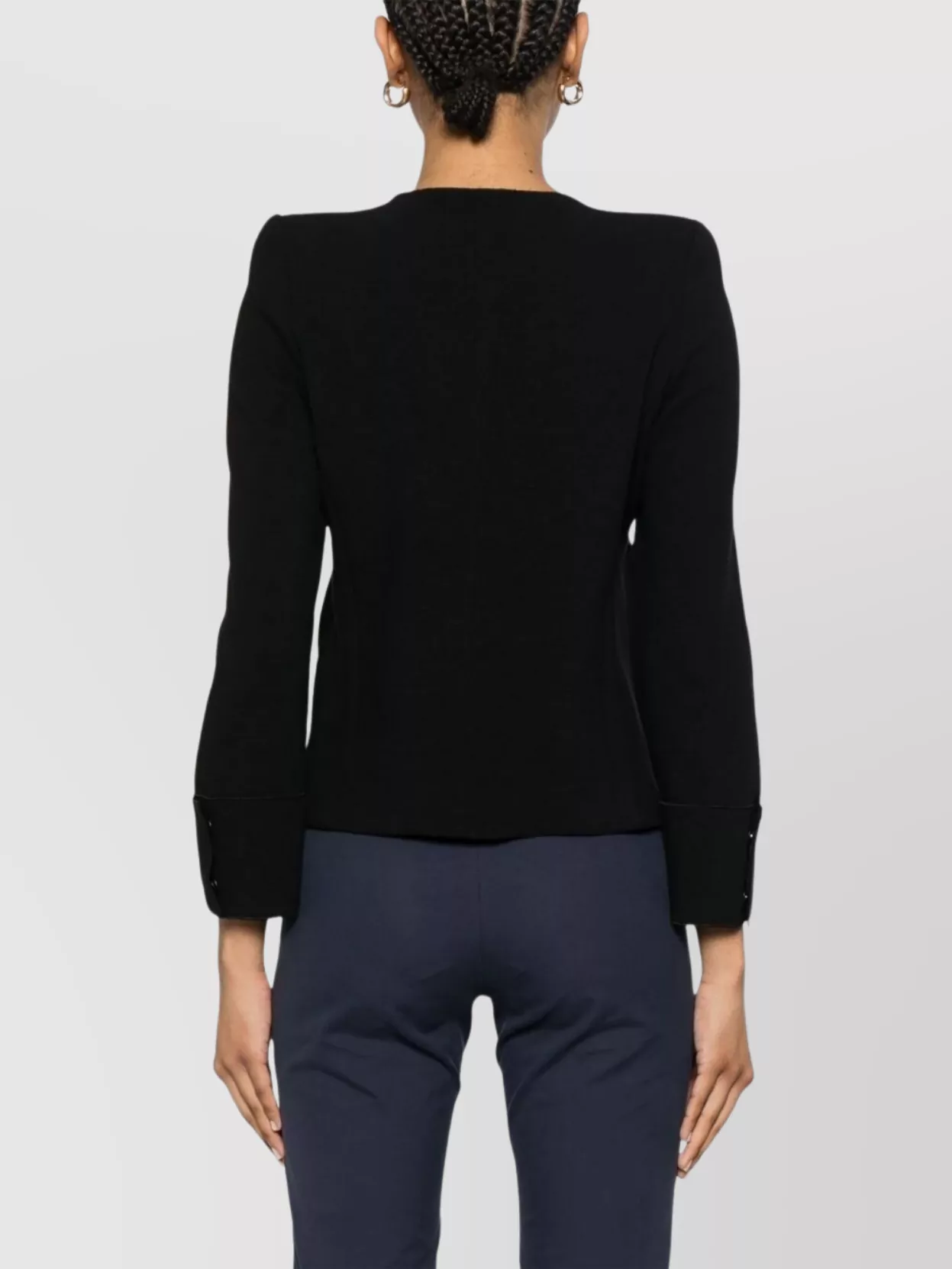 Emporio Armani Ottoman Stretch Cotton Short Jacket