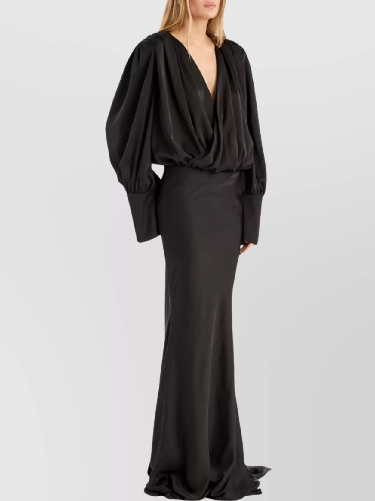 Rotate Birger Christensen Rotate Birgerchristensen Chiffon Maxi Dress In Black