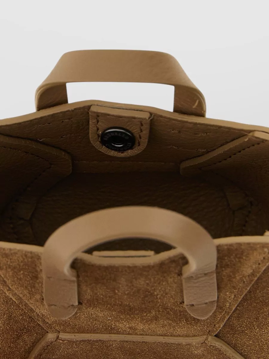 Brunello Cucinelli Monili Micro Suede Shoulder Bag