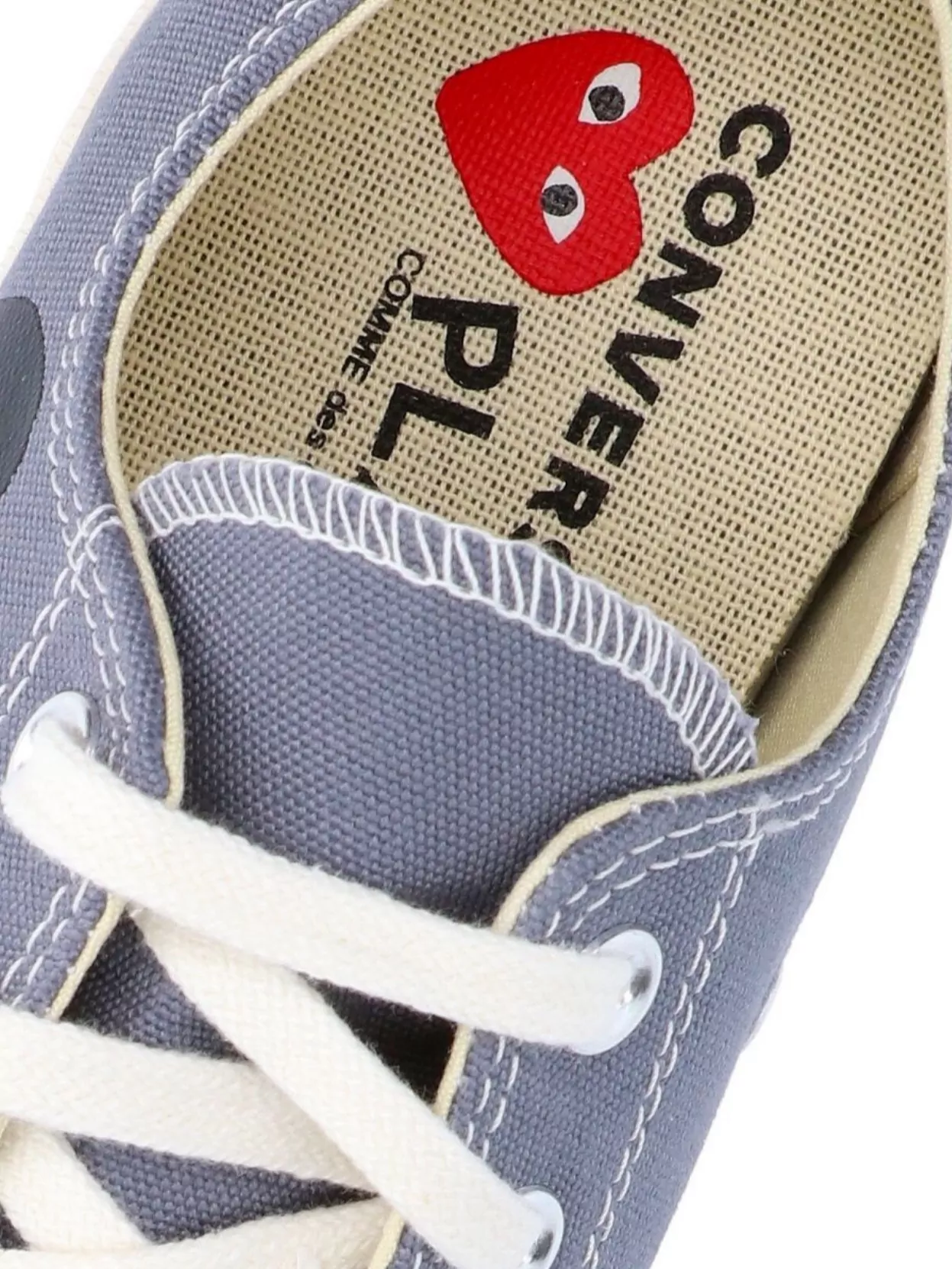 Comme Des Garçons Play Casual Low Top Sneakers With Canvas Upper
