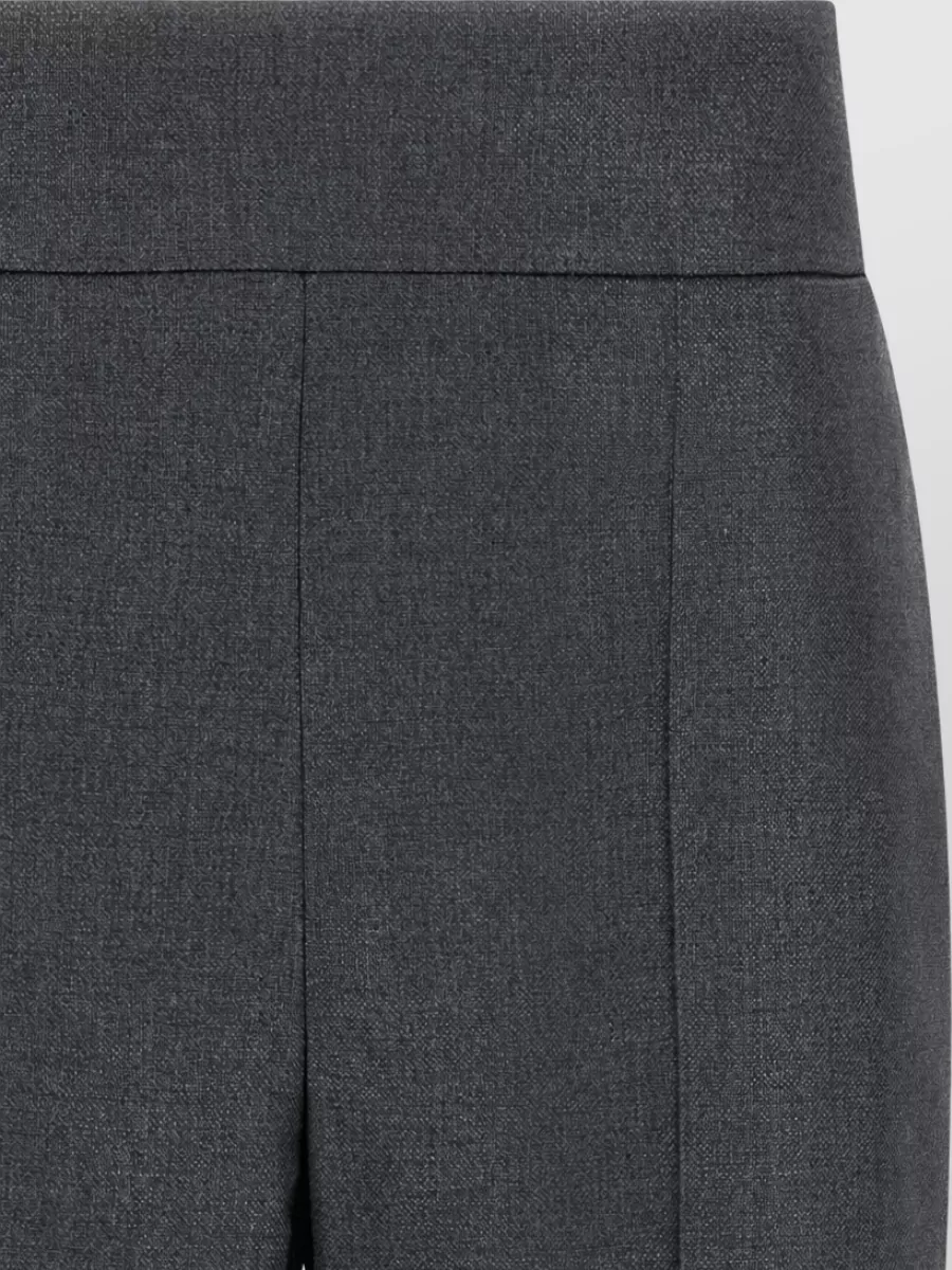 Valentino Garavani Textured Silk Wool High-Rise Straight-Leg Suit Trousers