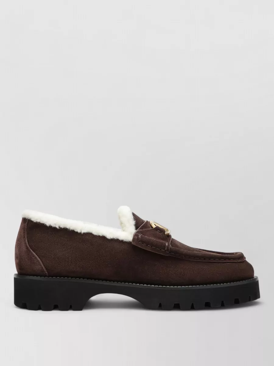 Valentino Garavani suede leather loafers