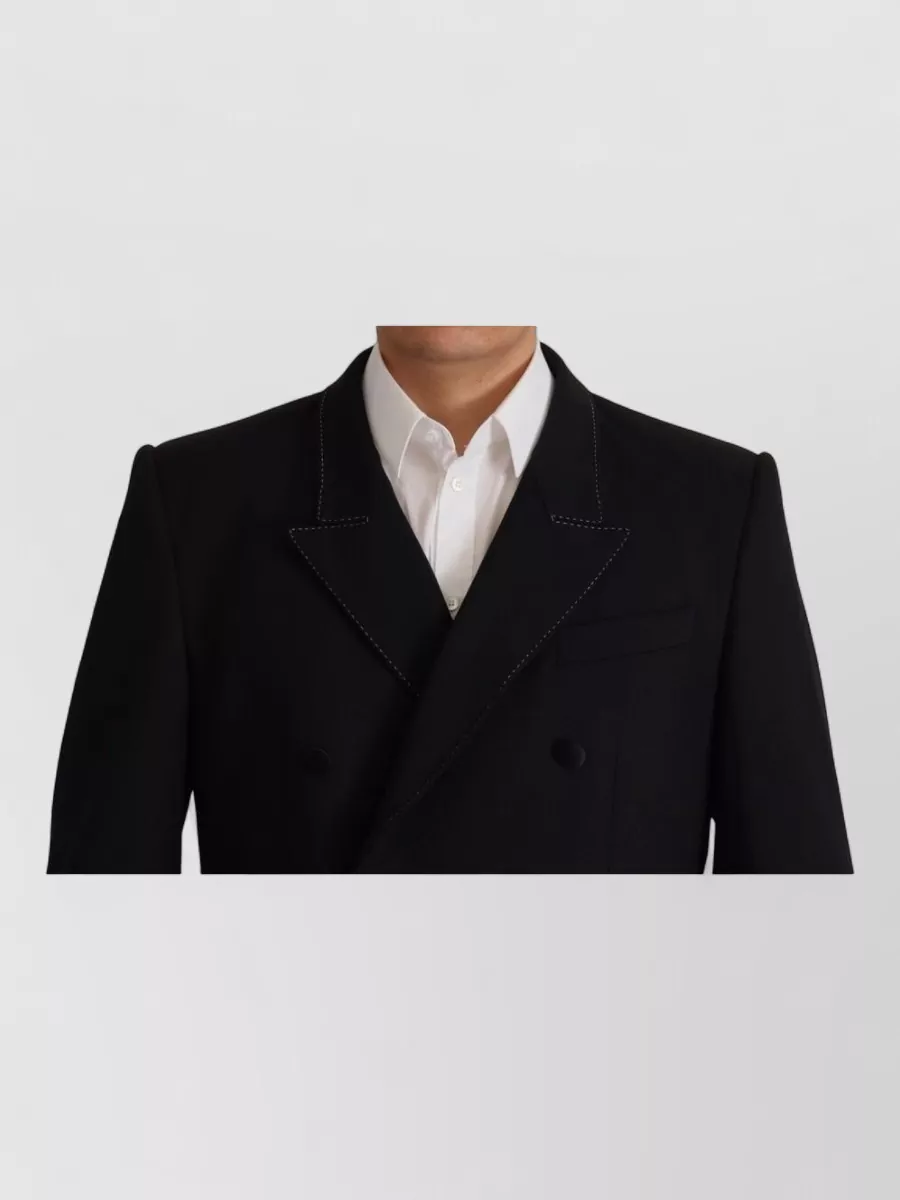 Dolce&Gabbana Wool Double-Breasted Suit Jacket
