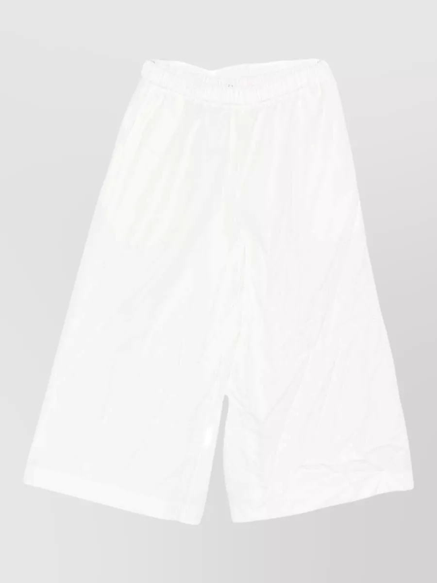 Comme Comme Cropped Lightweight Wide Leg Tailored Trousers