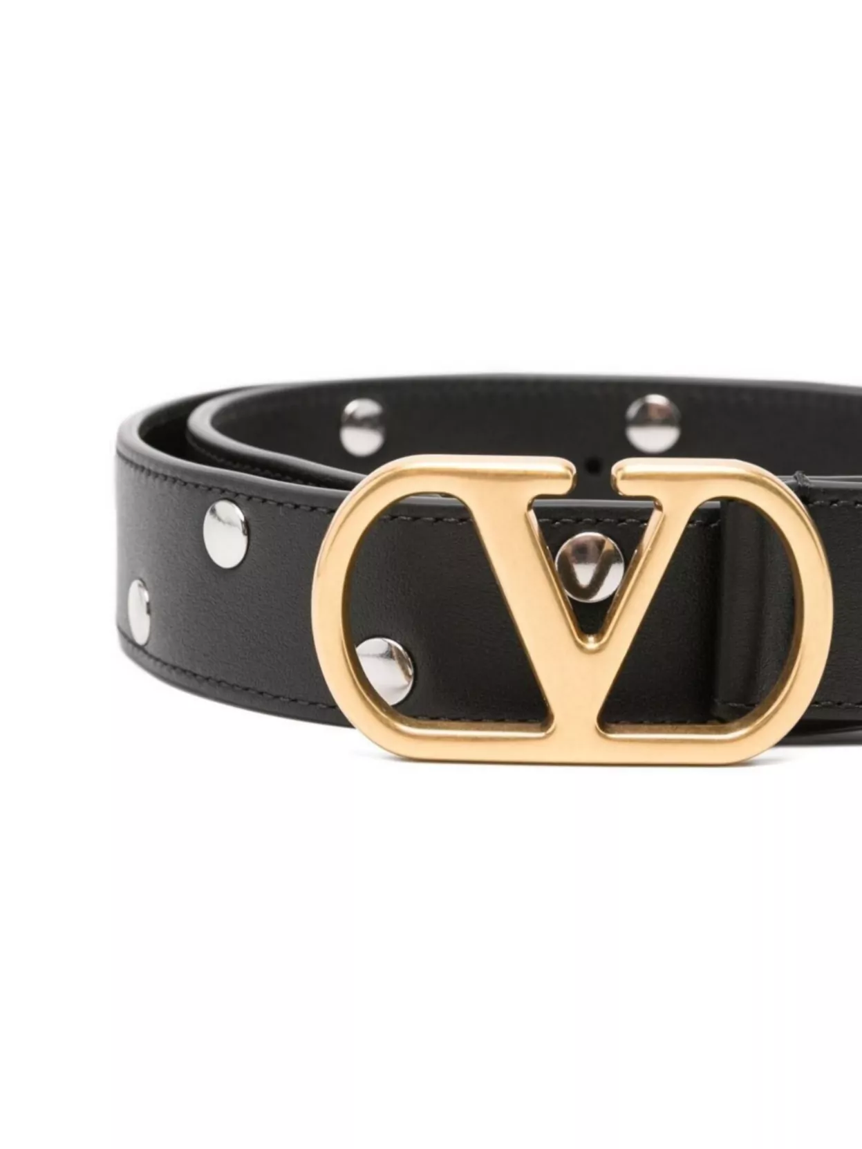Valentino Garavani Chic Studded Belt Gold-Tone Buckle