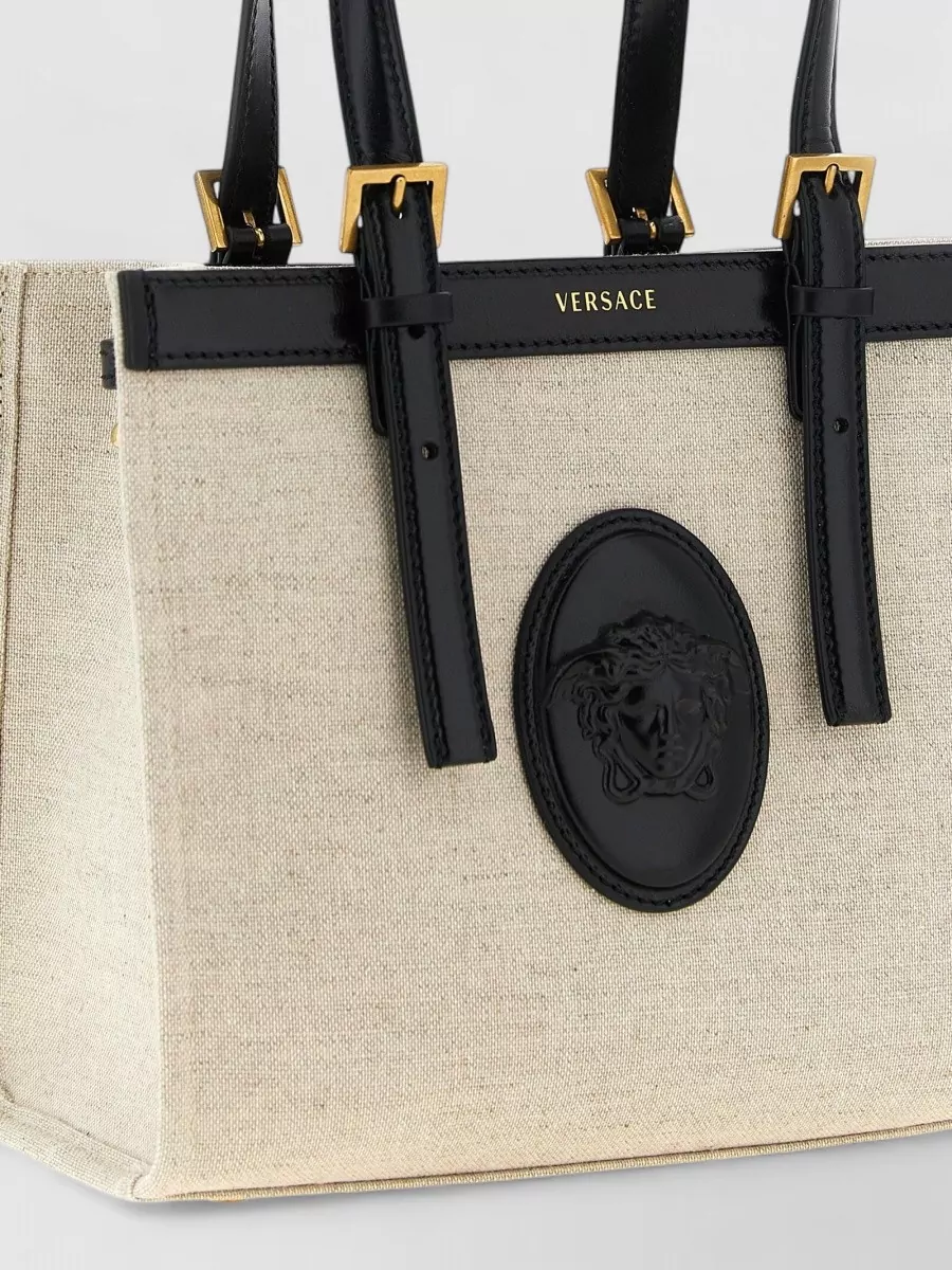 Versace Mini Linen Canvas Shoulder Bag