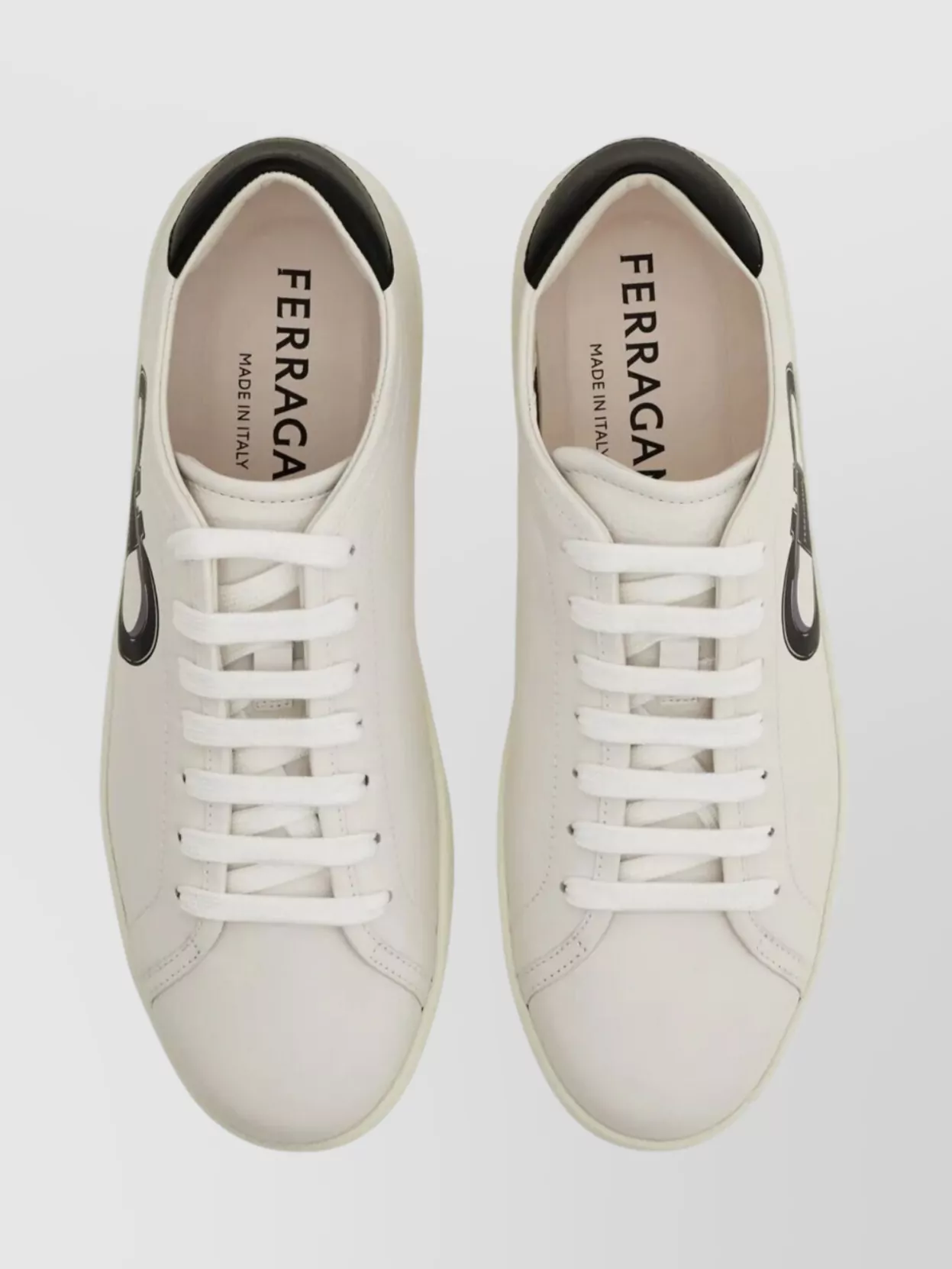 Ferragamo Gancini Double Sneakers Contrast Heel
