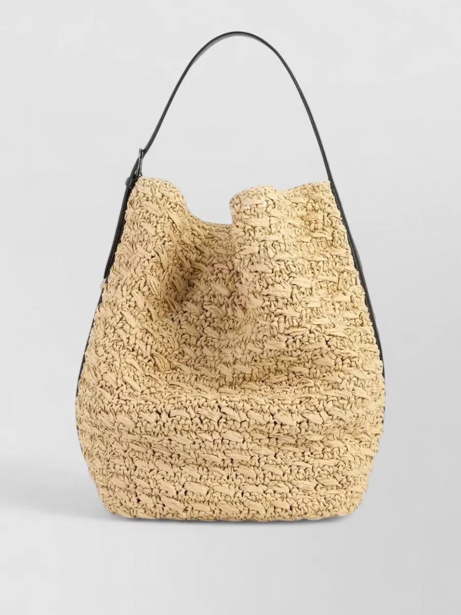 Totême raffia bucket bag