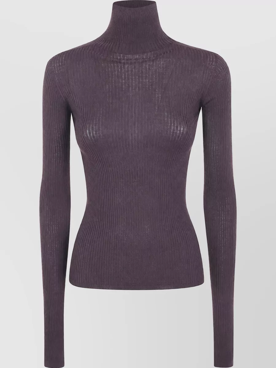 Sportmax virgin wool ribbed turtleneck sweater