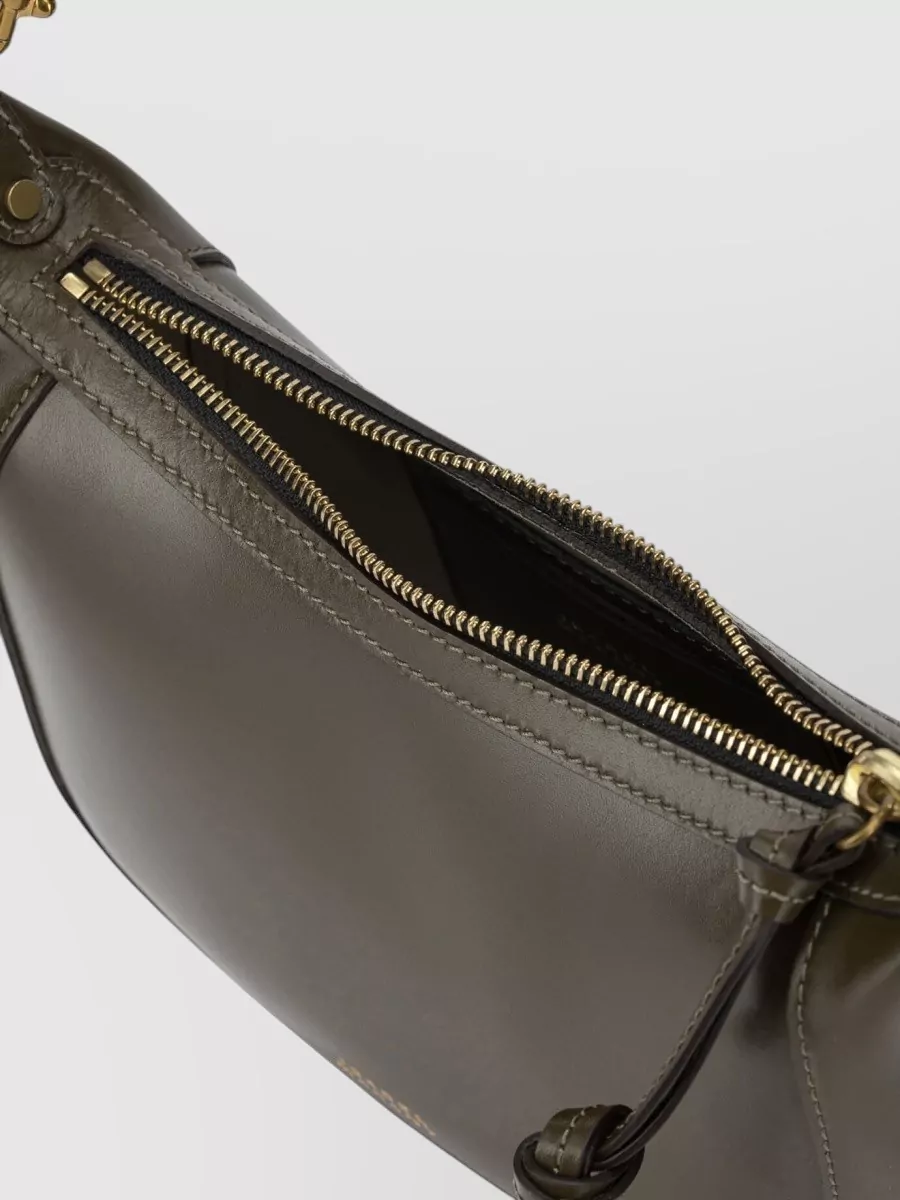 Isabel Marant Oskan Moon Small Leather Clutch Bag