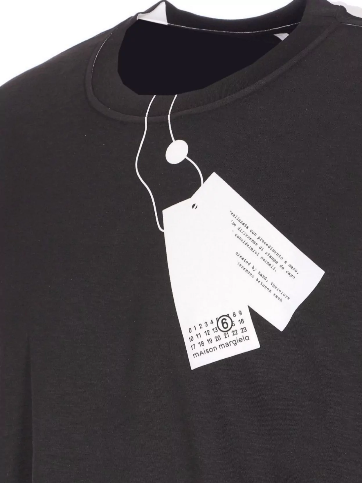 Mm6 Maison Margiela Two-Tone Crewneck Short Sleeve T-Shirt