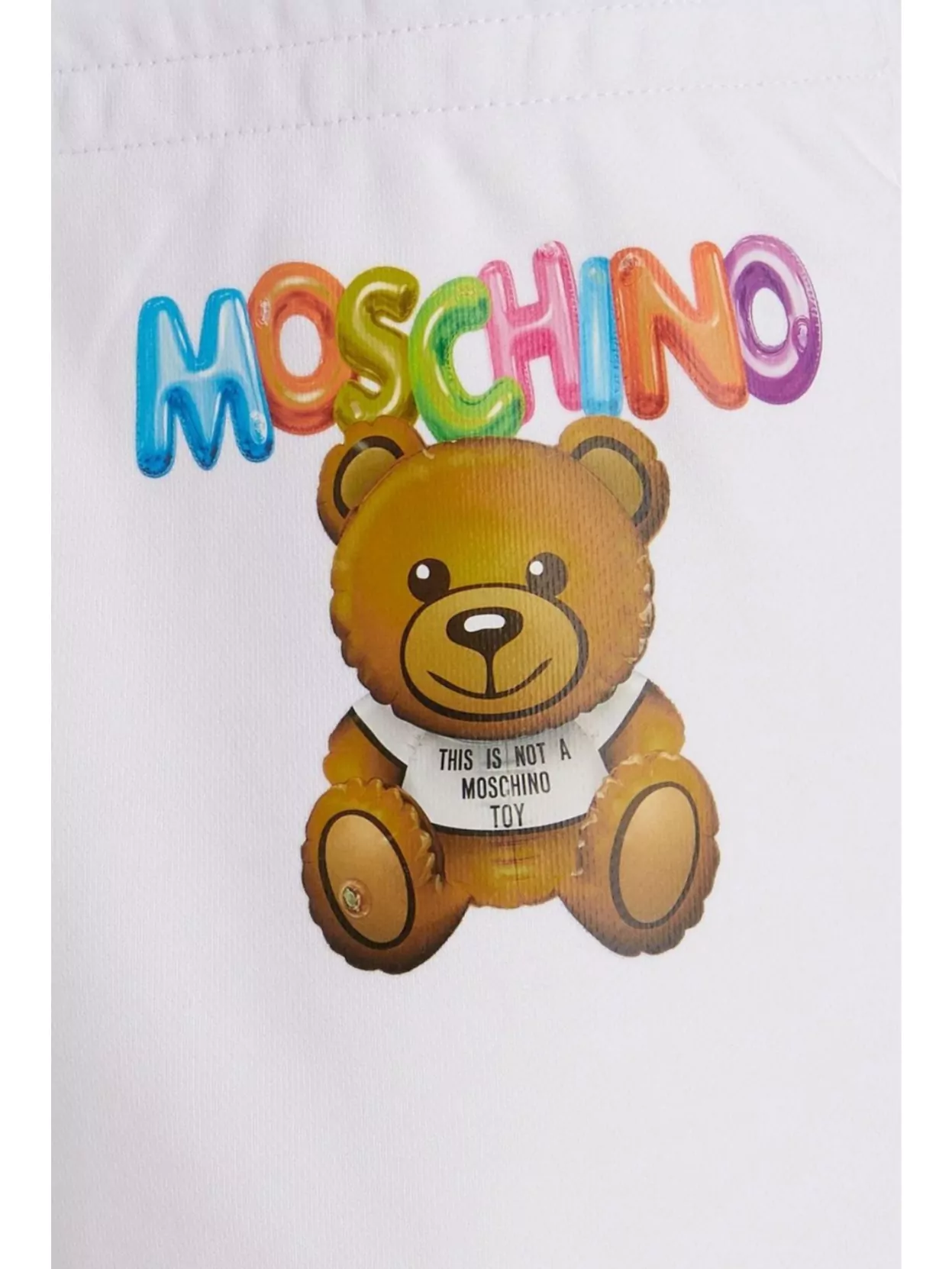 Moschino Cotton Fleece Graphic Print Lettering Shorts