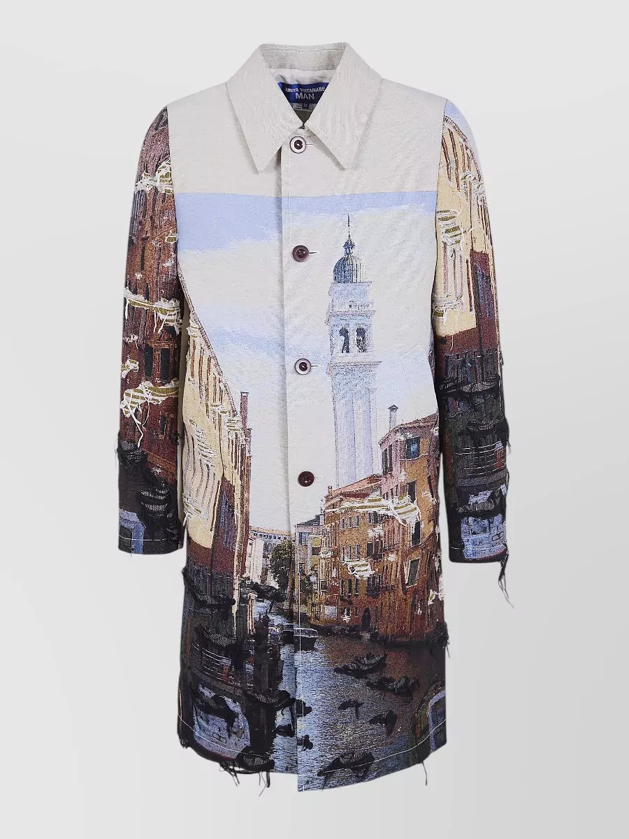Junya Watanabe Embroidered jacquard coat