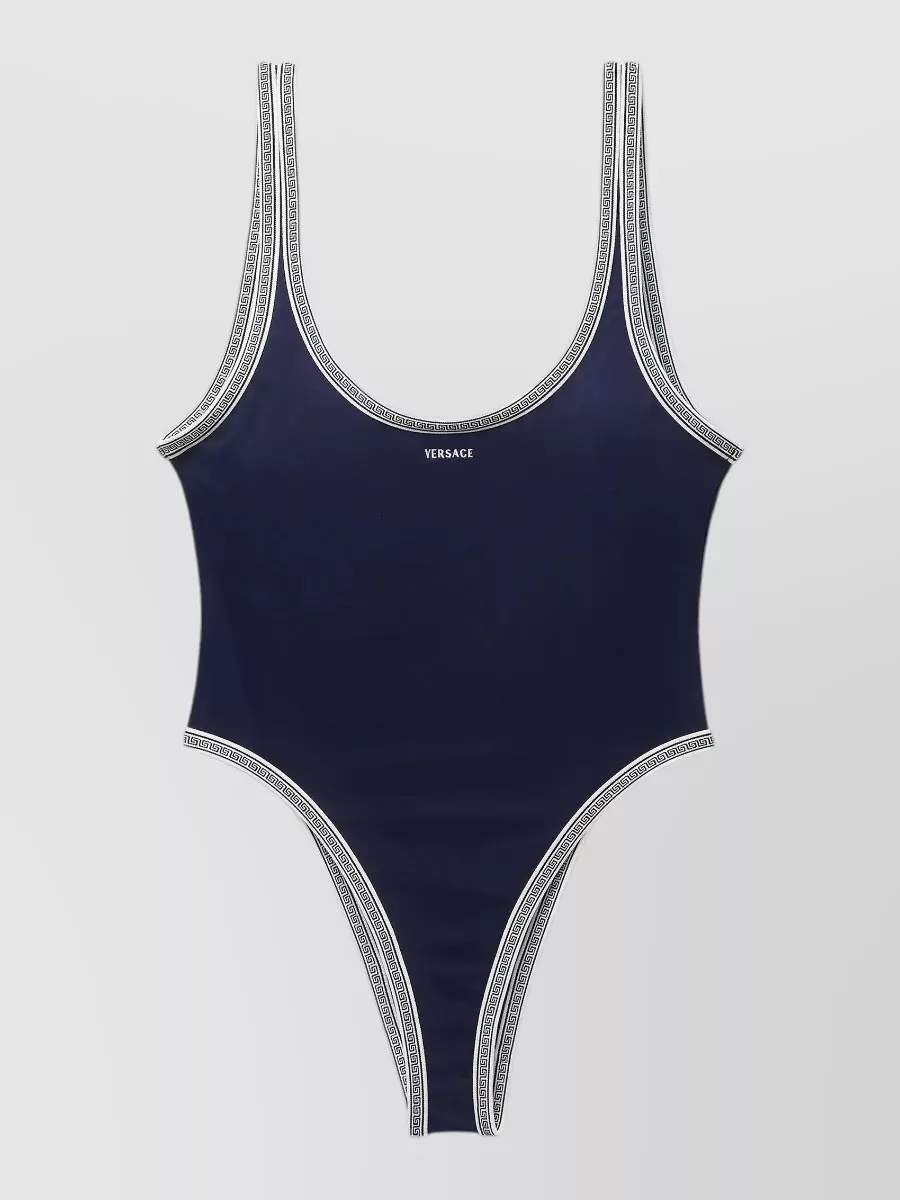 Versace Logo-Embroidered One-Piece Swimsuit