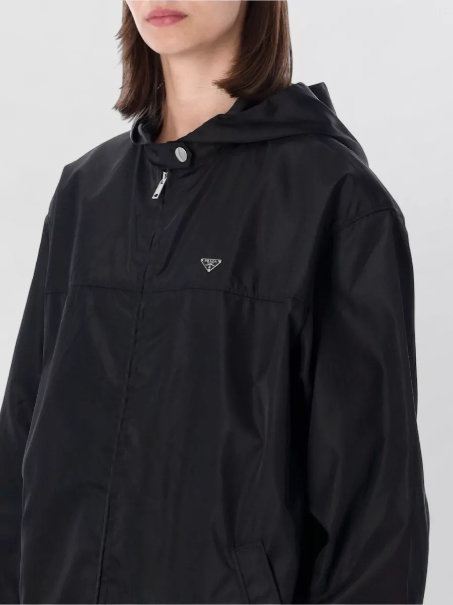 Prada Recycled Nylon Hooded Parka Coat