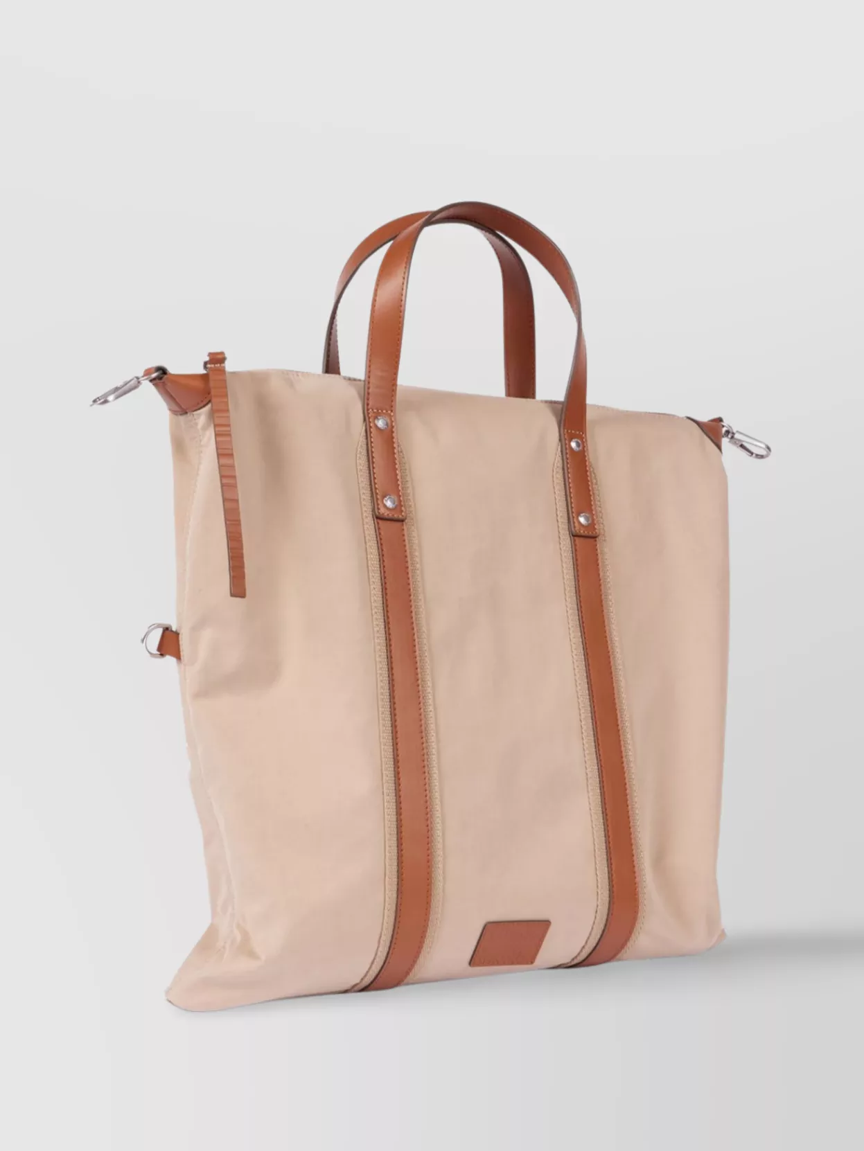 Paul Smith Leather Trim Tote Bag With Metal Hardware