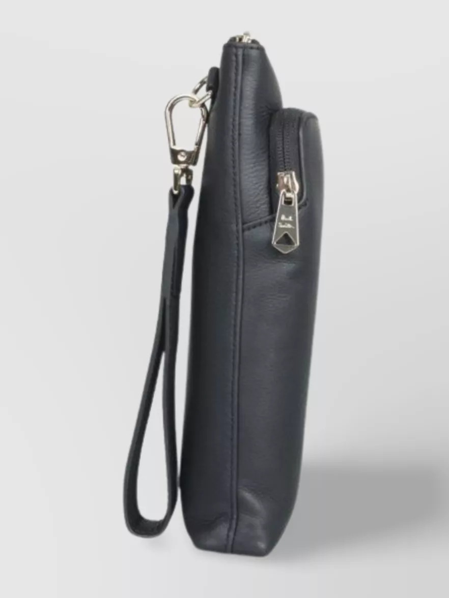 Paul Smith Striped Leather Clutch Bag