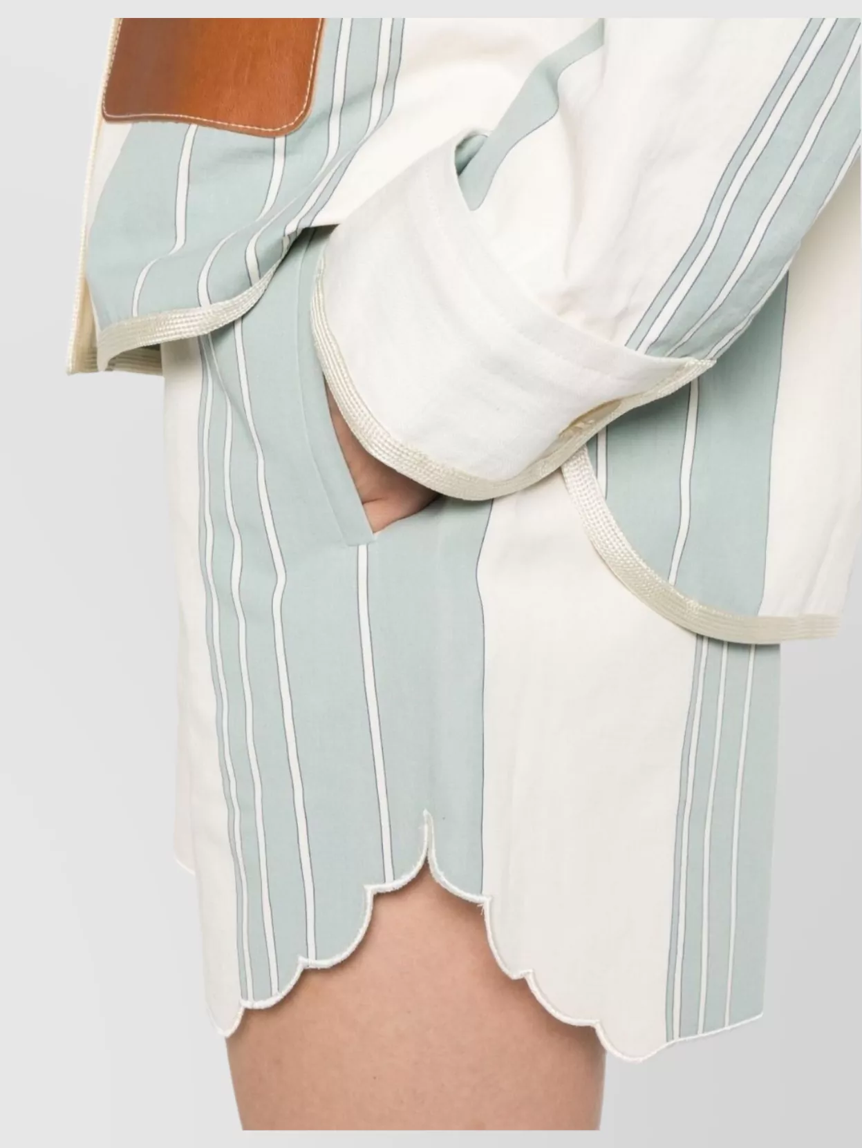 Forte Forte Striped Pattern Linen Blend Shorts