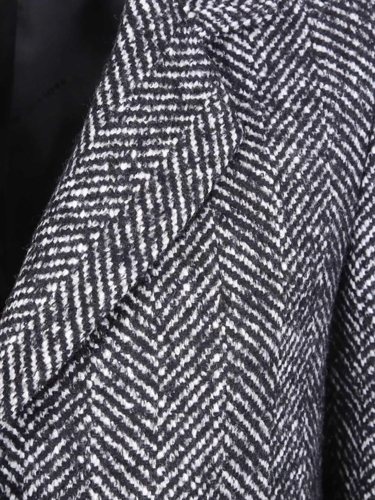 Tagliatore Herringbone Pattern Long Sleeve Coat