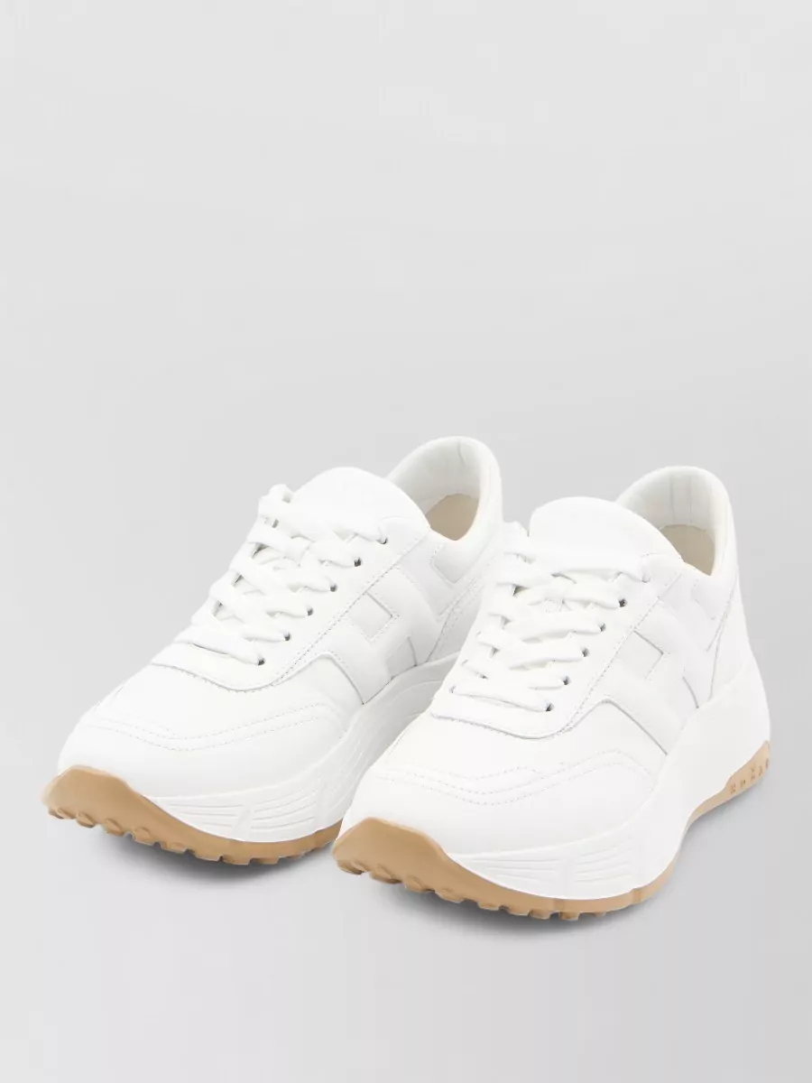 Hogan Hi Fi Leather Sneakers Studded Sole
