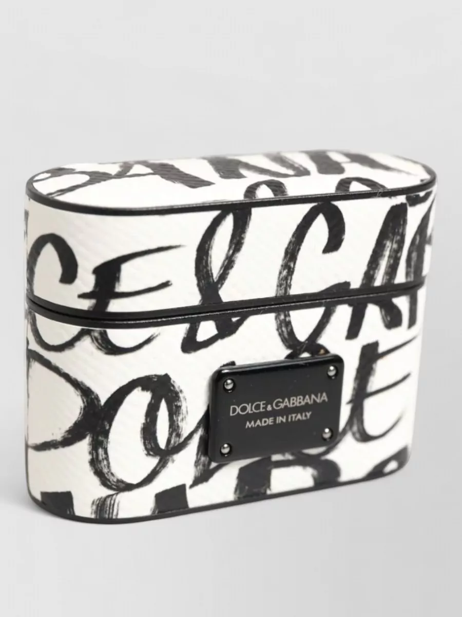 Dolce&Gabbana Leather Logo Print Airpods Case