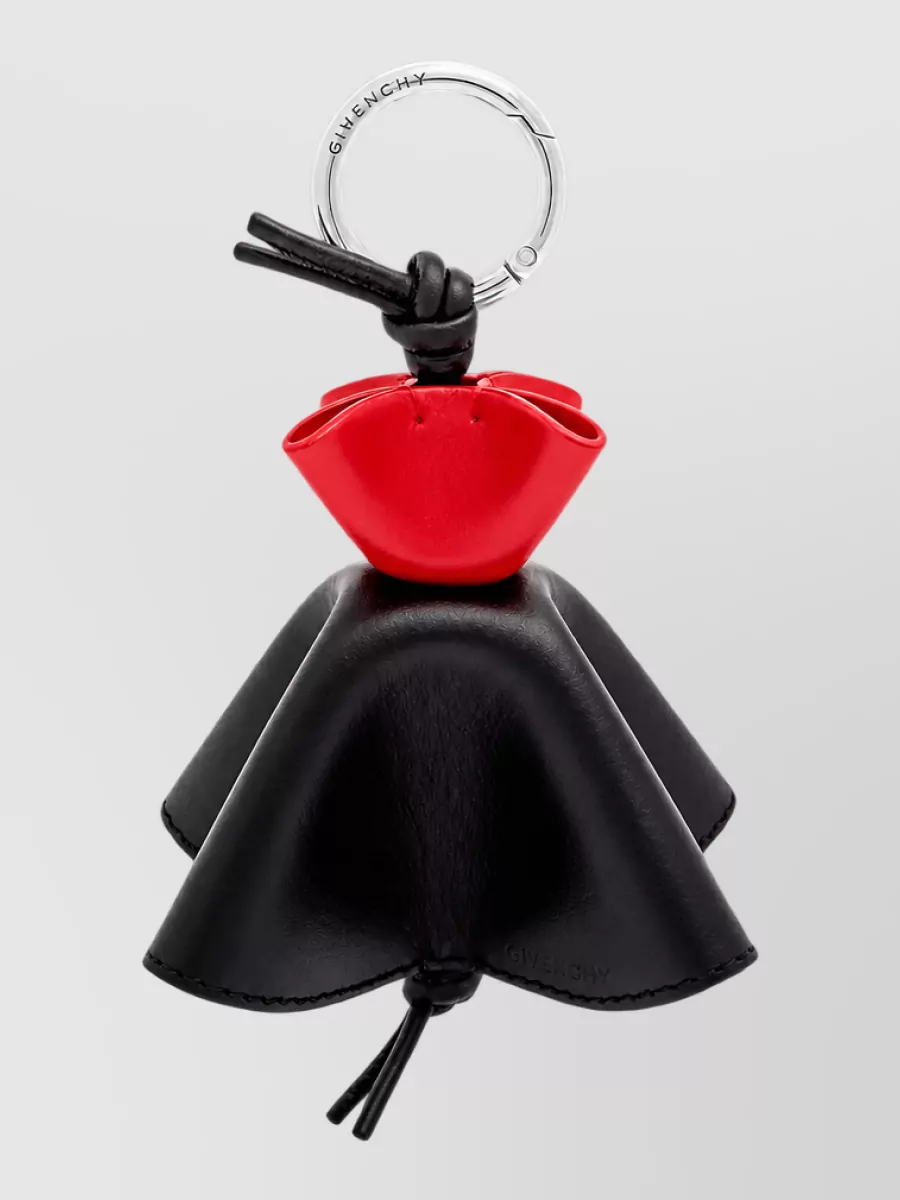 Givenchy leather petal charms dancer keychain