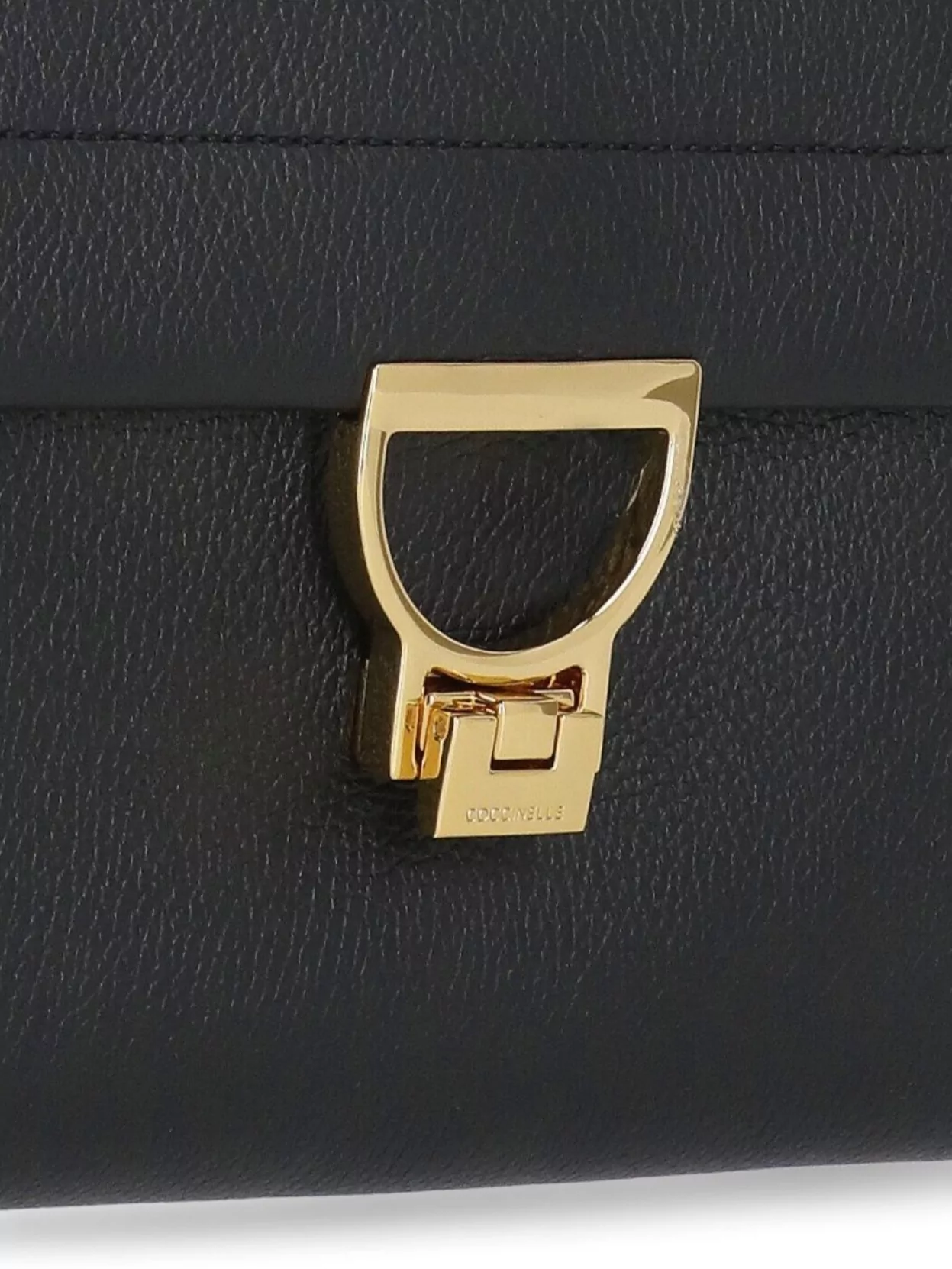 Coccinelle Structured Leather Shoulder Bag With Adjustable Strap