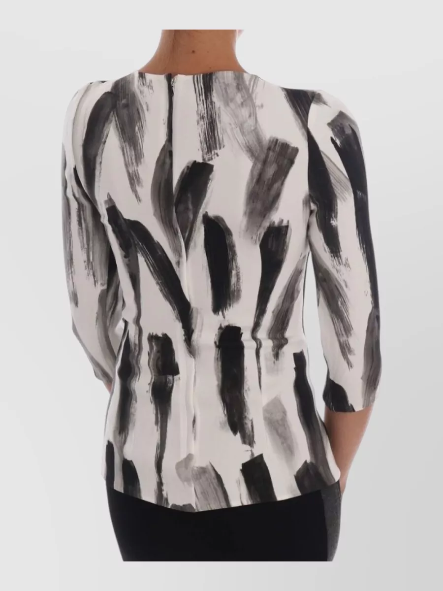 Dolce&Gabbana Printed 3/4 Sleeve Blouse