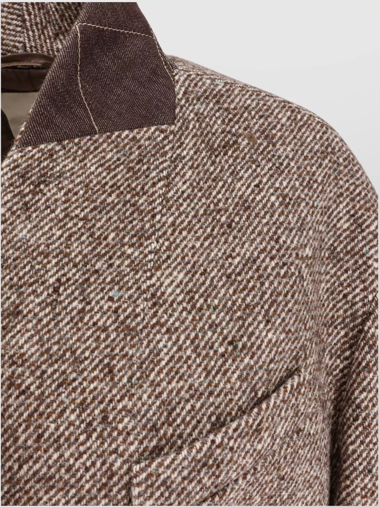 Brunello Cucinelli Padded Wool Blend Coat With Back Slit