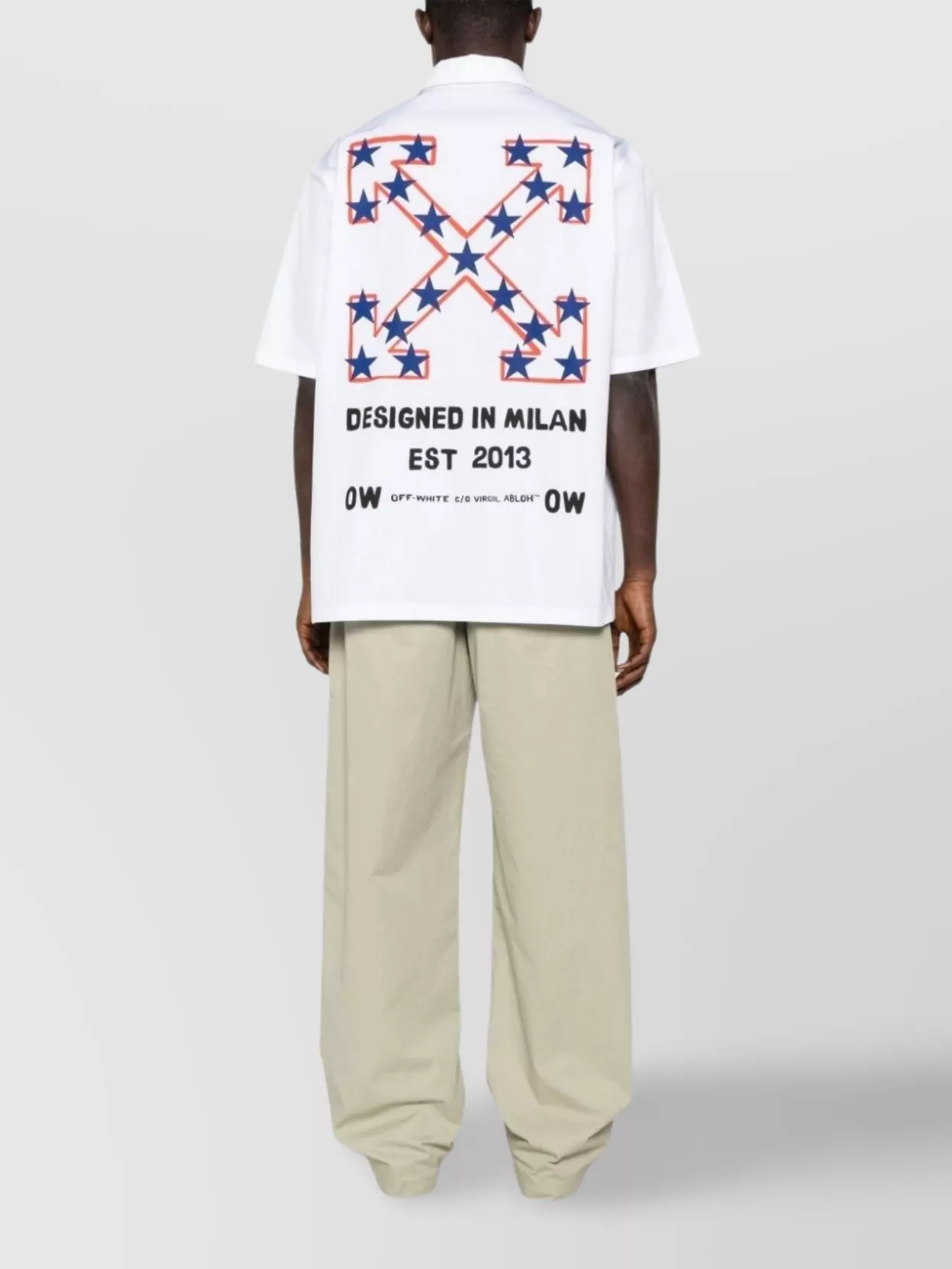 Off-white Star Arrow Graphic Bowling Shirt