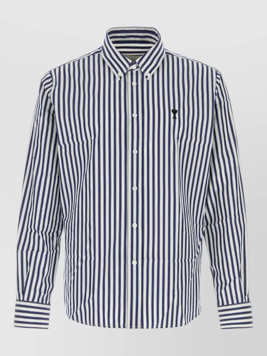 Ami Paris striped cotton classic-fit shirt